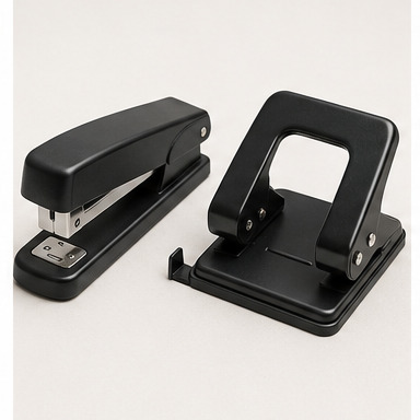 Heavy-duty stapler and hole punch